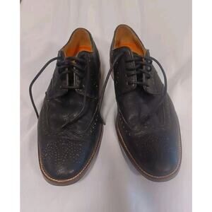 Cole Haan Grained Black Leather Wingtip Oxfords | Size 8.5